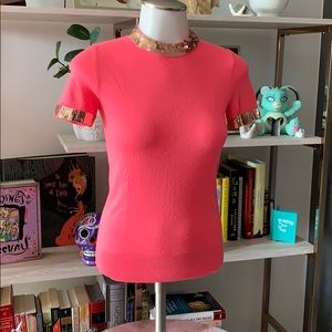 Last Chance! Kate Spade pink short sleeve sweater